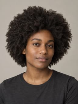 AI catalog illustration: Rounded afro