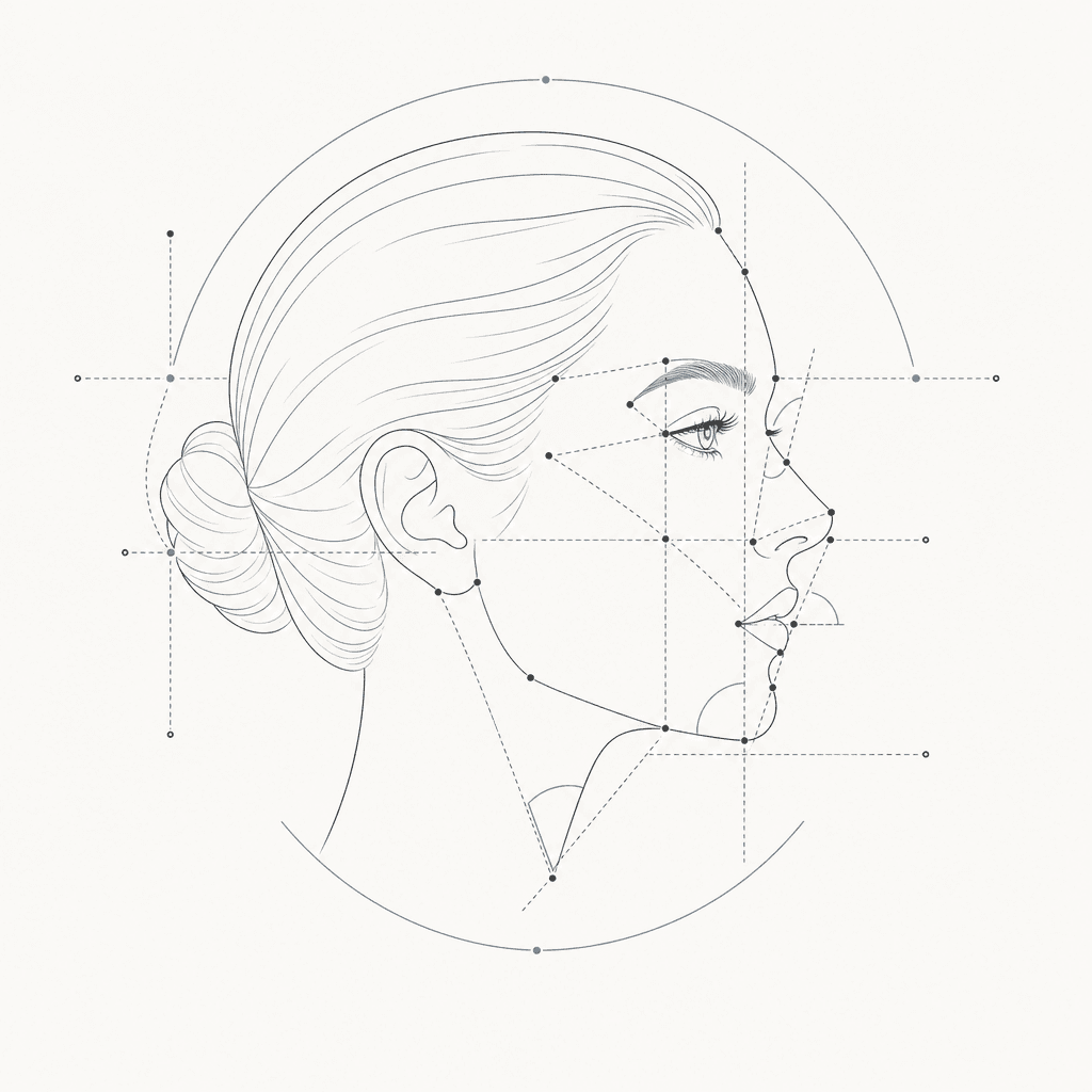 Illustrative facial landmark visualization