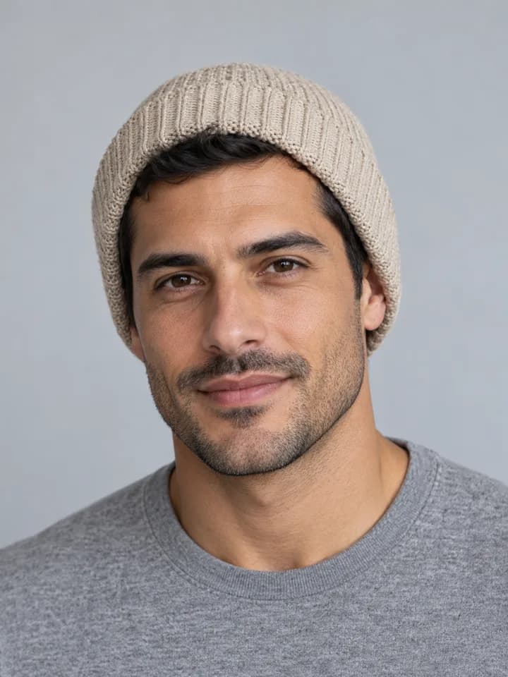 Knit beanie — illustrative style reference