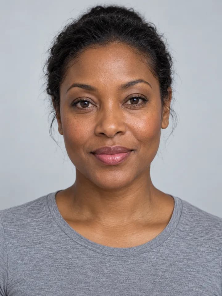 Try on · natural makeup — illustrative style reference