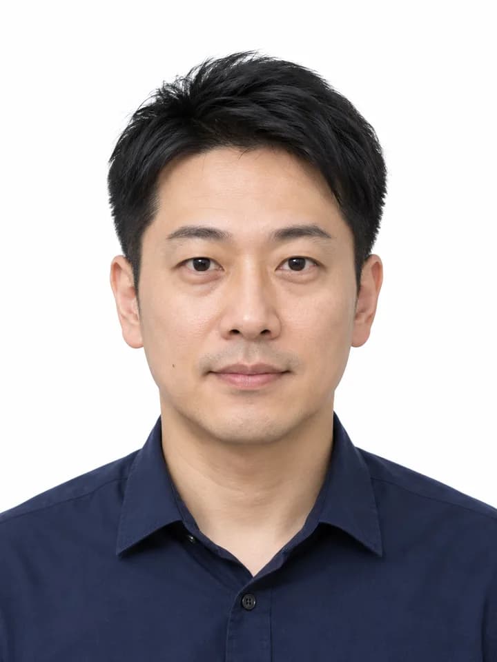 Office ID photo — illustrative style reference